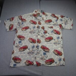 Pineapple‎ Connection Shirt Mens XL Hawaiian Aloha Beach Car Palm Tree Rayon